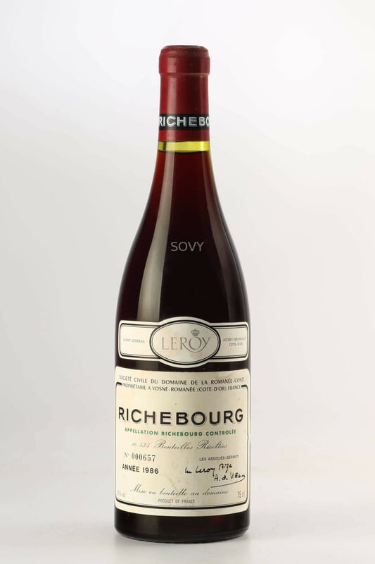 De La Romanee Conti Richebourg Grand Cru, 1986