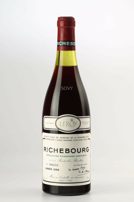 De La Romanee Conti Richebourg Grand Cru, 1986