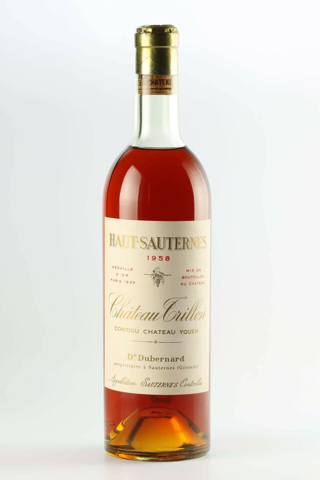 Chateau Trillon Sauternes Contigu A Yquem, 1958