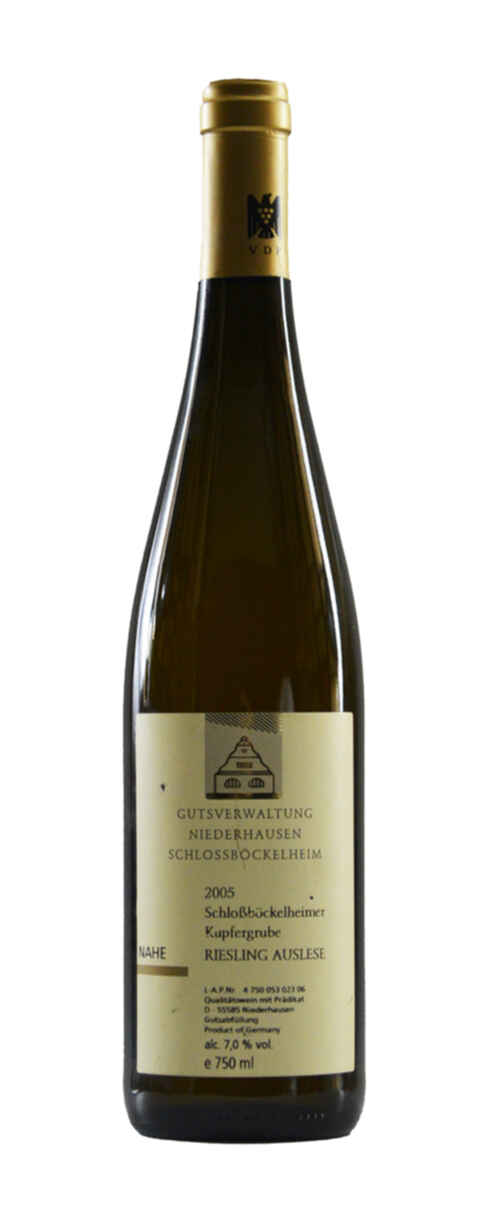 Gutsverwaltung Niederhausen Schlossböckelheim Schloßböckelheimer Kupfergrube Riesling Auslese Goldkapsel 2005