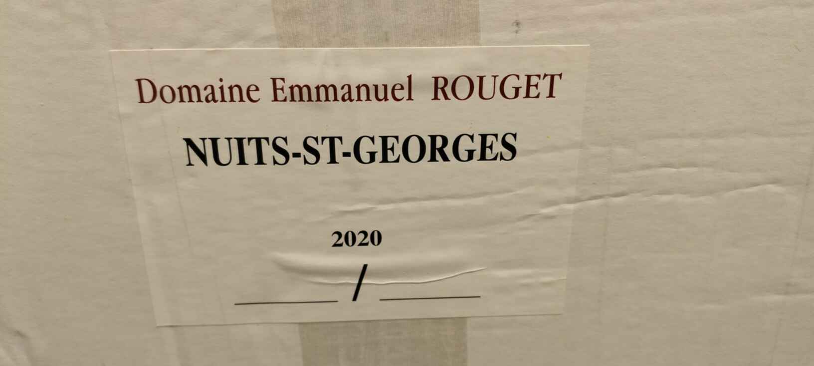 Emmanuel Rouget Nuits Saint Georges 2020