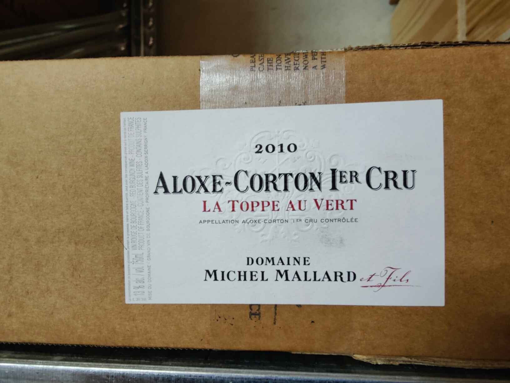 Michel Mallard Aloxe Corton 1er Cru La Toppe Au Vert 2010