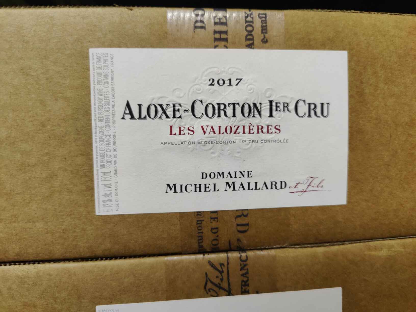 Michel Mallard Aloxe Corton 1er Cru Les Valozieres 2017