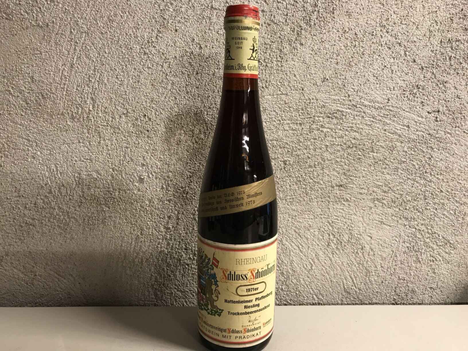 Schloss Schonborn Riesling Hattenheimer Pfaffenberg Tba 1971