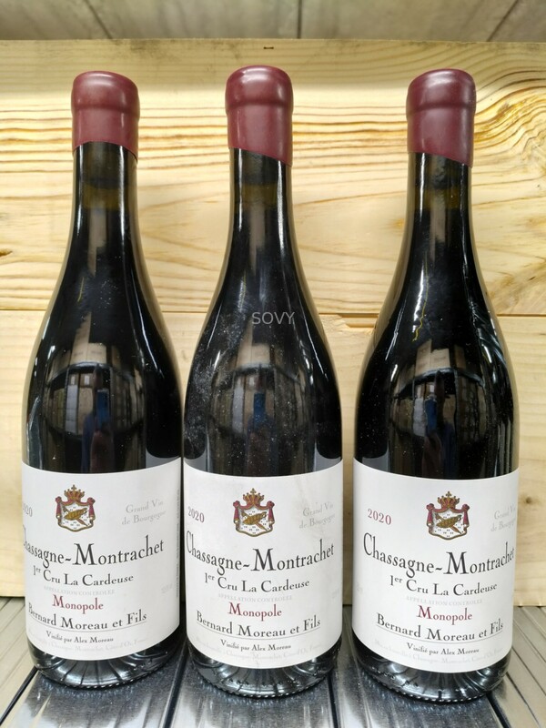 Bernard Moreau Chassagne Montrachet La Cardeuse Rouge 1er Cru, 2020