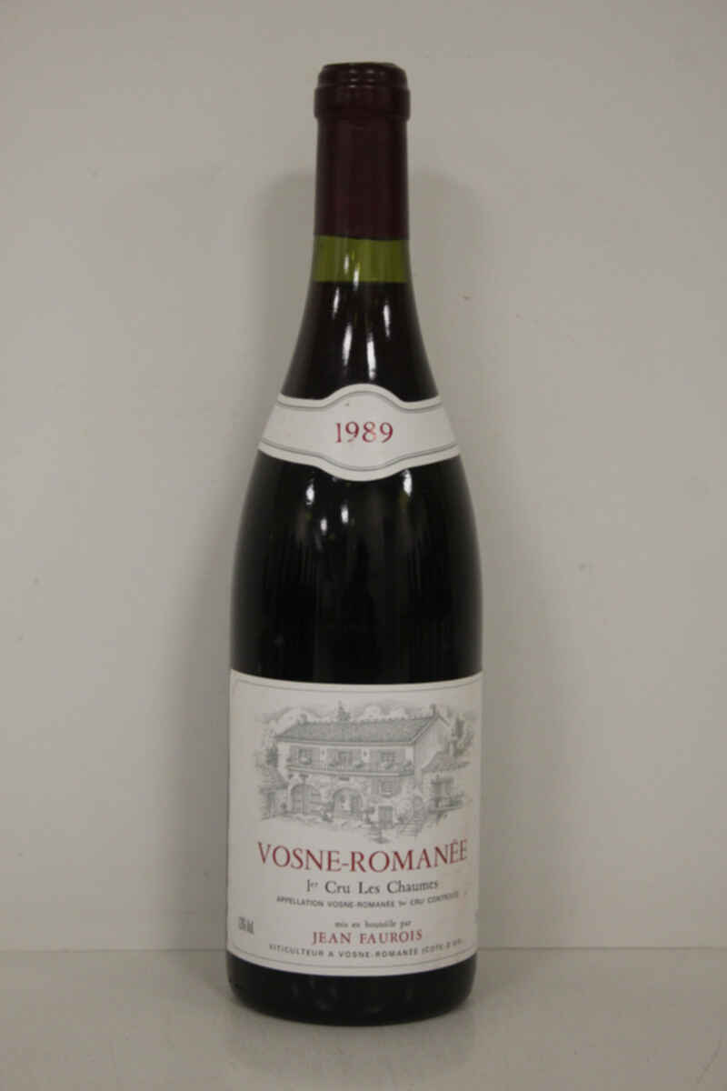 Jean Faurois Vosne Romanee Les Chaumes 1989