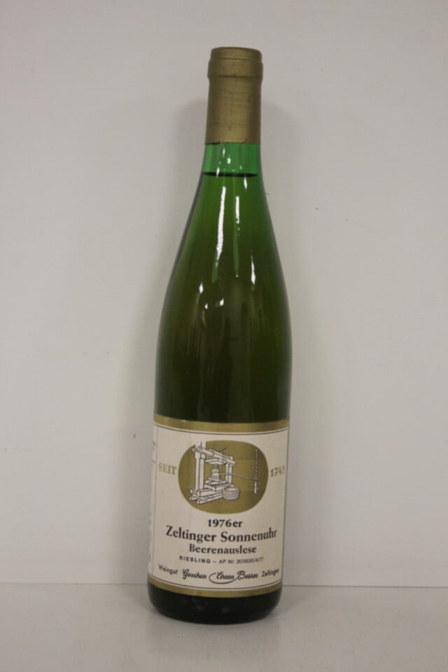 Geschwister Ehses Berres Zeltinger Sonnenuhr Beerenauslese, 1976