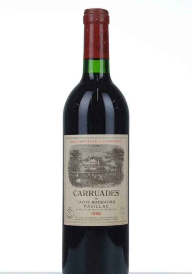 Chateau Lafite Rothschild Carruades De Lafite Rothschild 1989