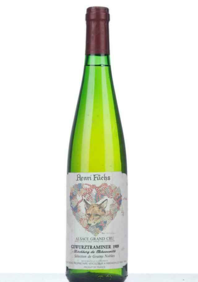 Henry Fuchs Gewurztraminer Kirchberg De Ribeauville Selection De Grains Nobles 1989