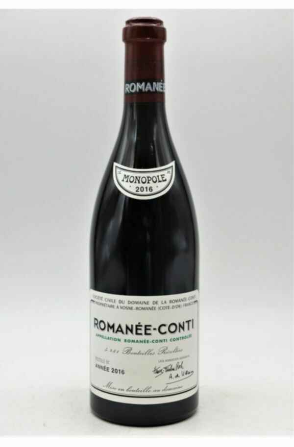 De La Romanee Conti Romanee Conti Grand Cru 2016