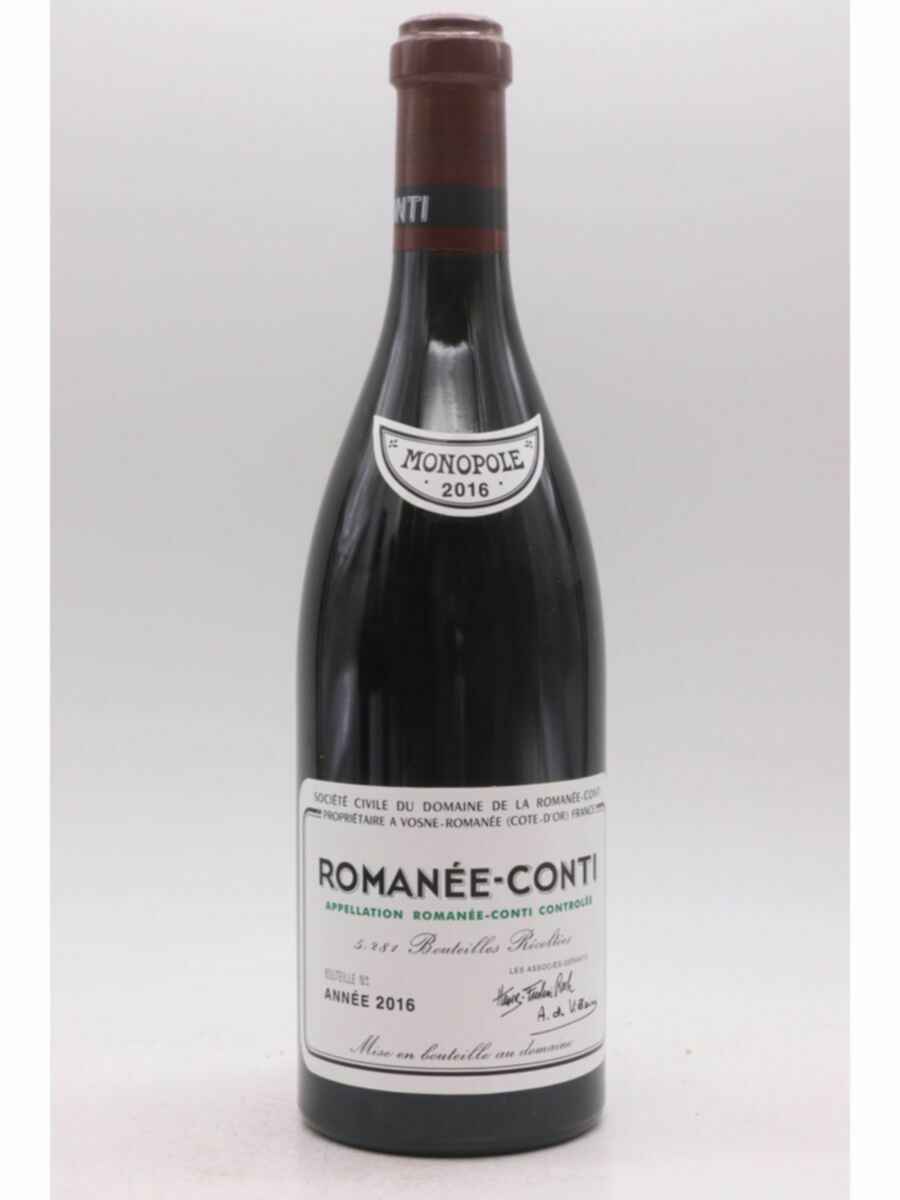 De La Romanee Conti Romanee Conti Grand Cru 2016