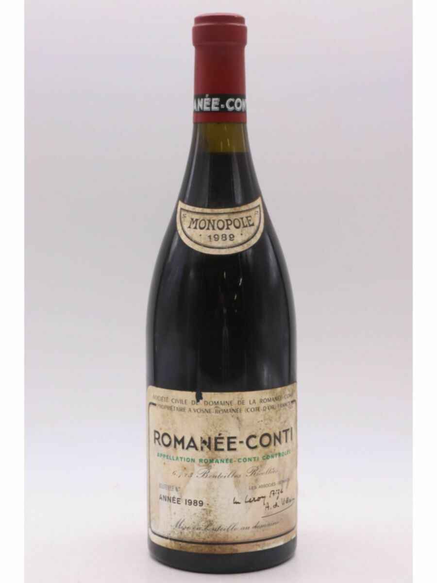 De La Romanee Conti Romanee Conti Grand Cru 1989