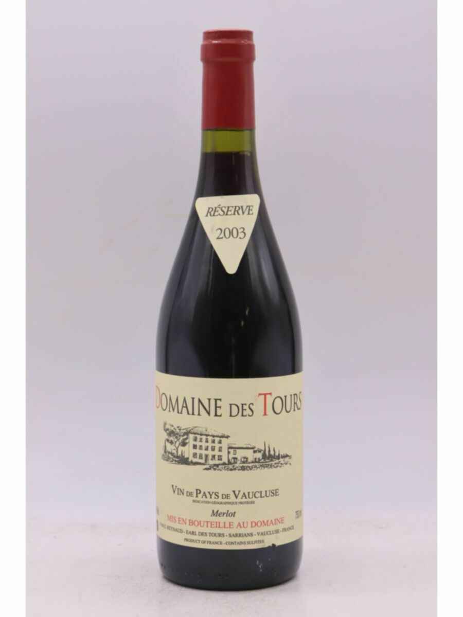 Rayas Domaine Des Tours  Vaucluse Merlot Reserve 2003