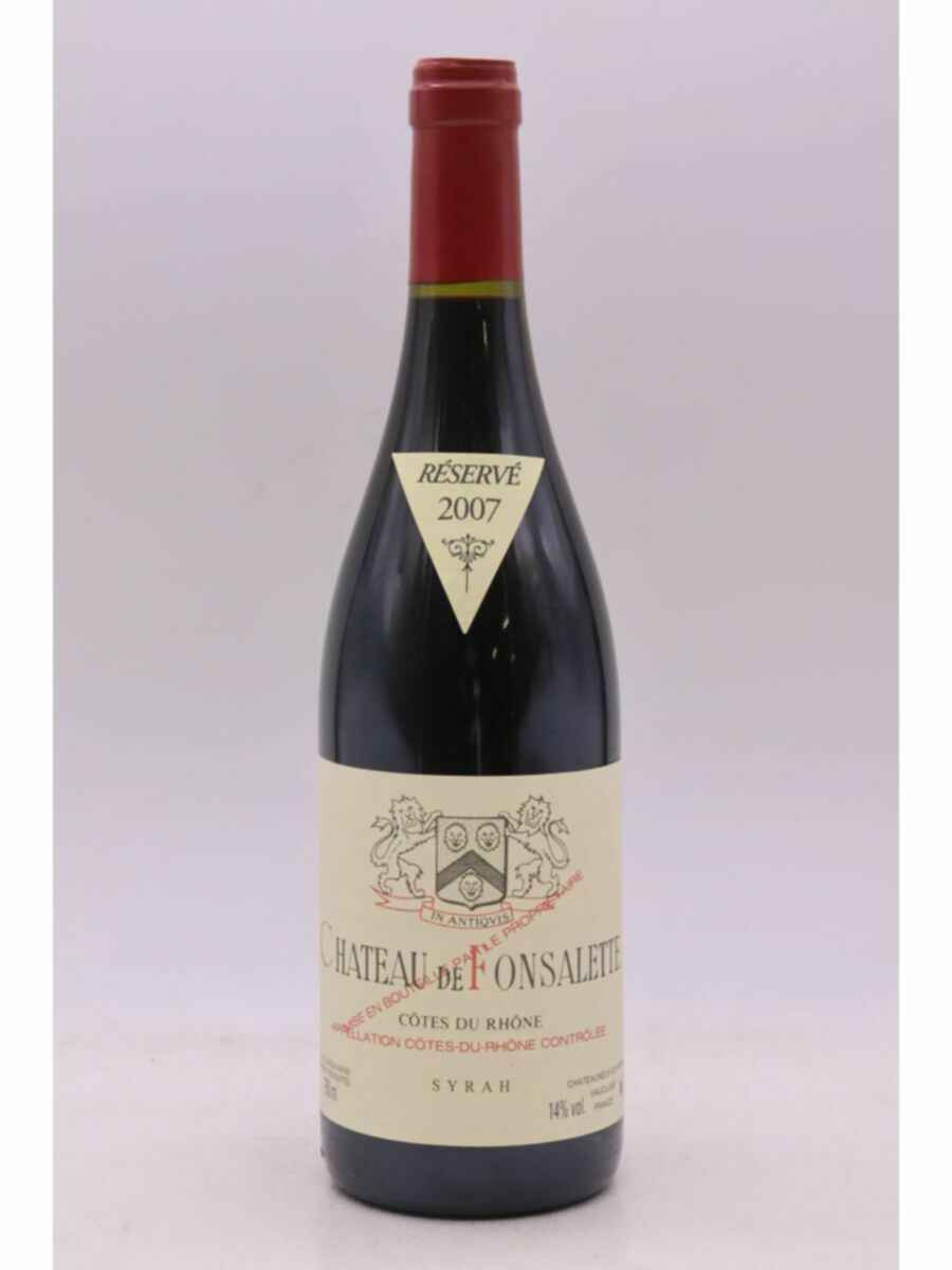 Rayas Chateau De Fonsalette Reserve Syrah 2007
