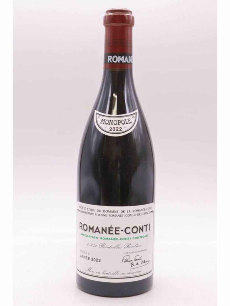 De La Romanee Conti Romanee Conti Grand Cru 2022