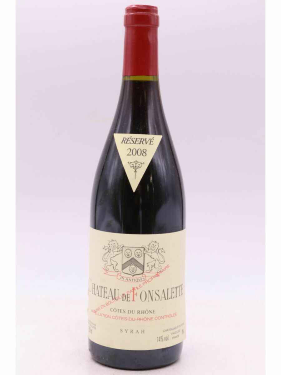 Rayas Chateau De Fonsalette Reserve Syrah 2008