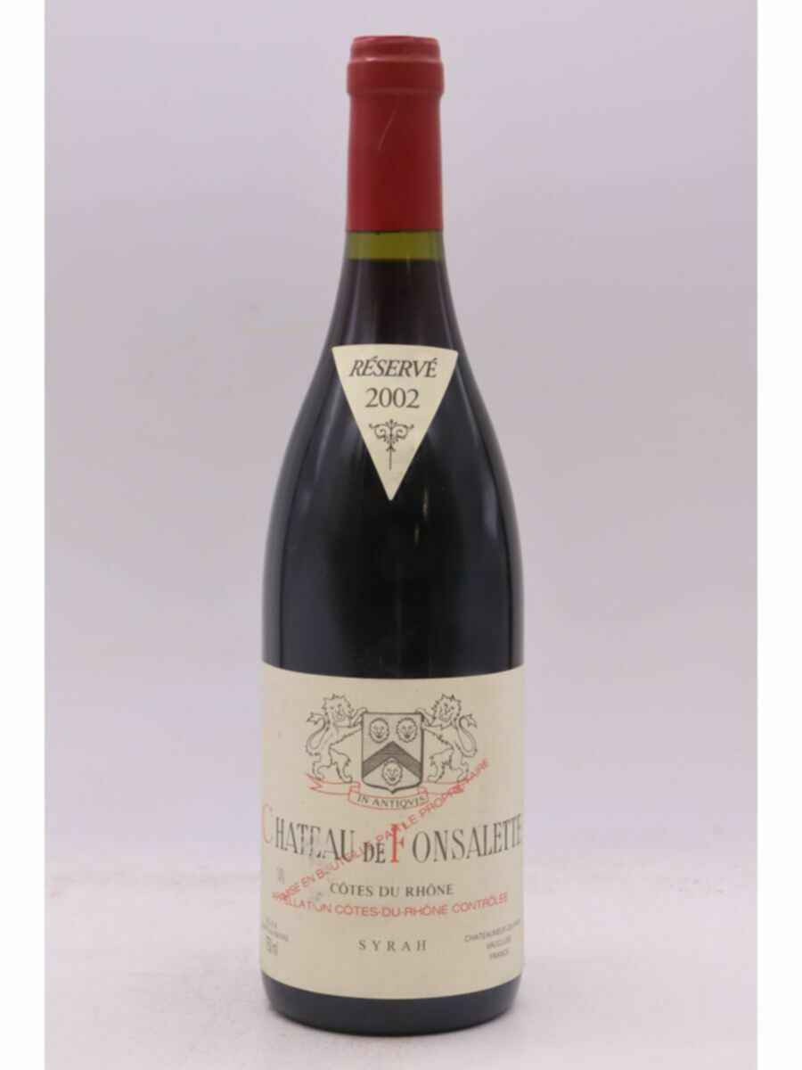 Rayas Chateau De Fonsalette Reserve Syrah 2002