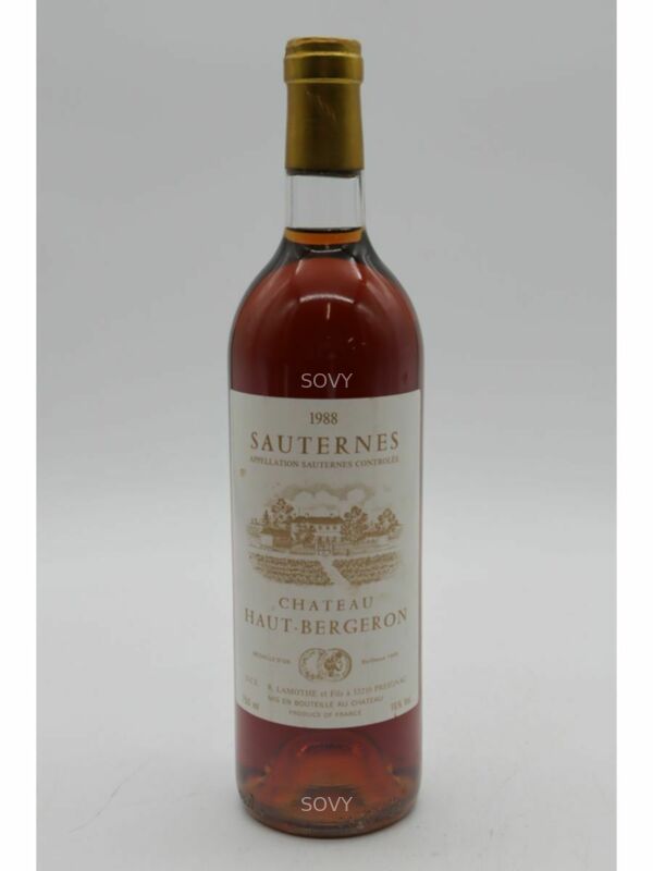 Chateau Haut Bergeron, 1988