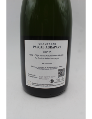 Agrapart , Experience 17  Brut Nature Blanc De Blancs Champagne , 2017