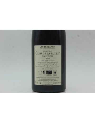 Albert Mann , Alsace Pinot Noir La Faille , 2020