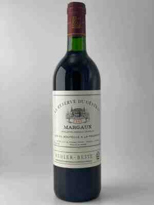 Chateau Palmer Le Reserve Du General 1989