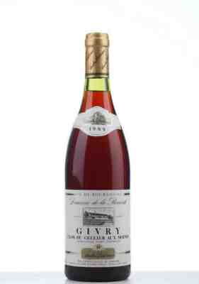 Domaine De La Renarde Givry 1er cru Clos Du Cellier Aux Moines 1989