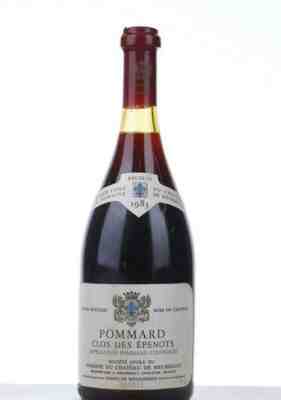 Du Chateau De Meursault Pommard Clos Des Epenots 1er Cru 1983